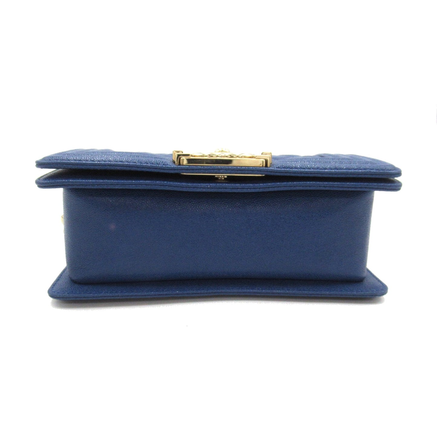 CHANEL Boy Chanel ChainShoulder Blue Caviar Skin Grained Calf A676851