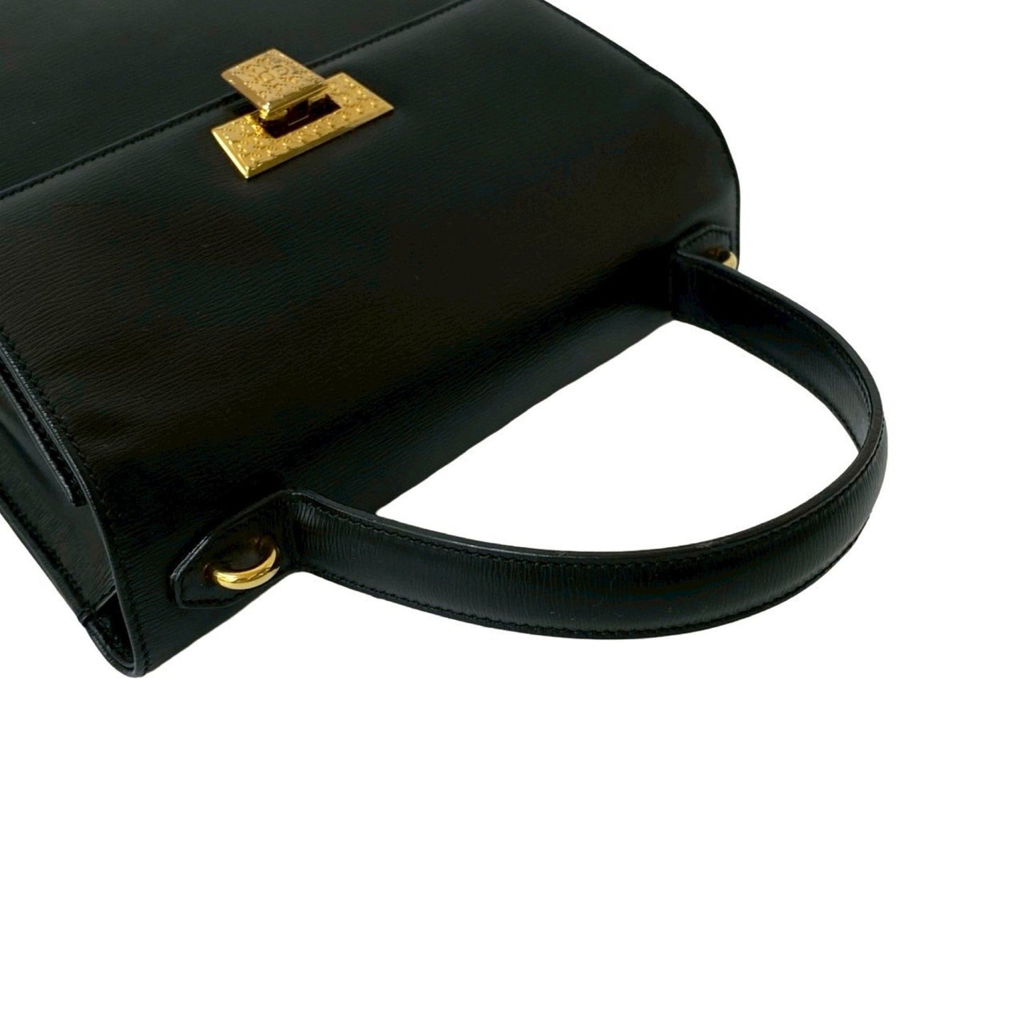 Christian Dior Black Leather Handbag Shoulder Bag