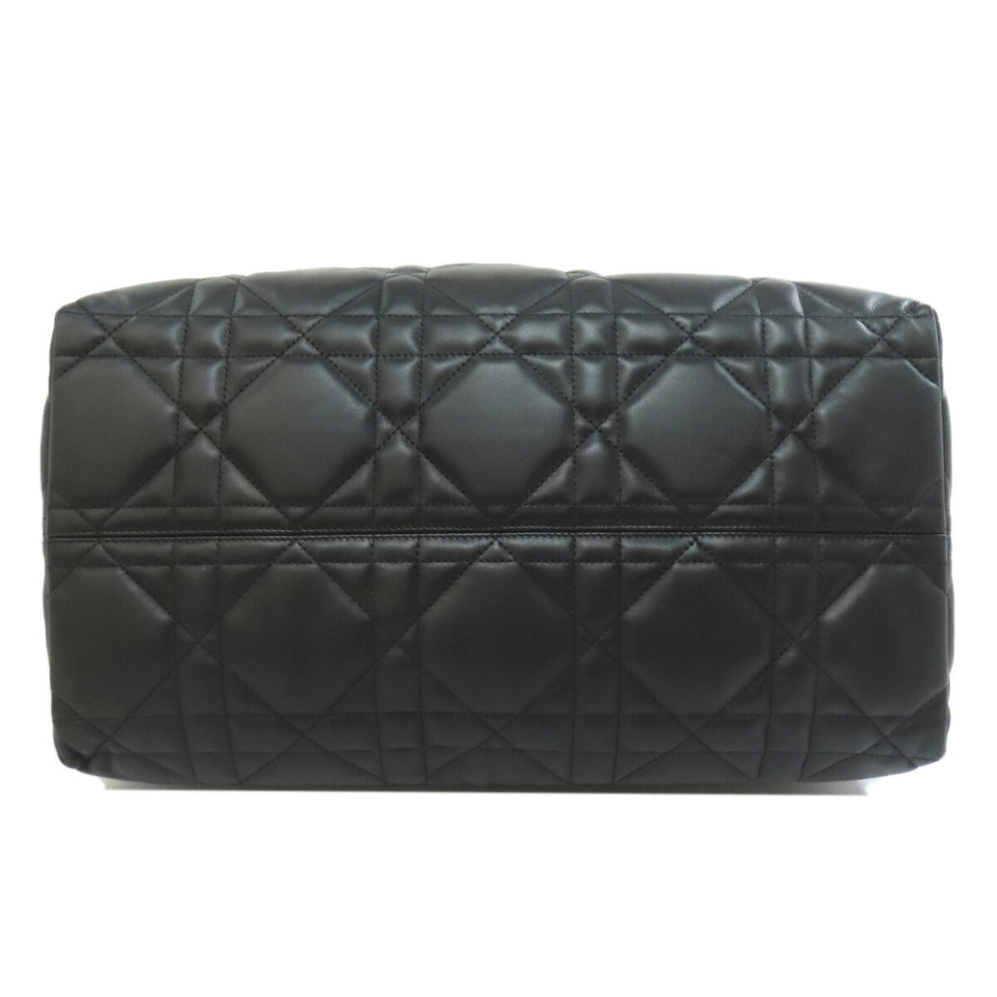 Christian Dior Lady Dior Black Leather Tote Bag