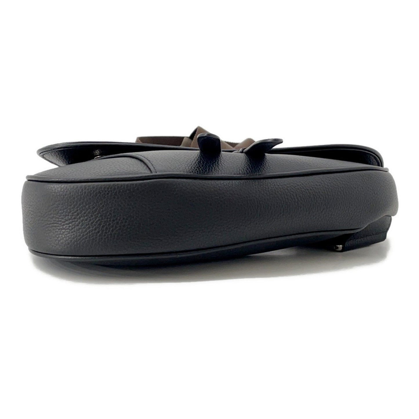Christian Dior Black Leather Saddle Bag Sling Bag