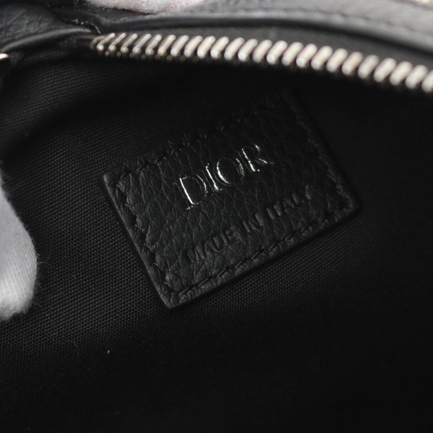 Christian Dior Beige Black Navy Canvas Leather Fanny Pack Sling Bag