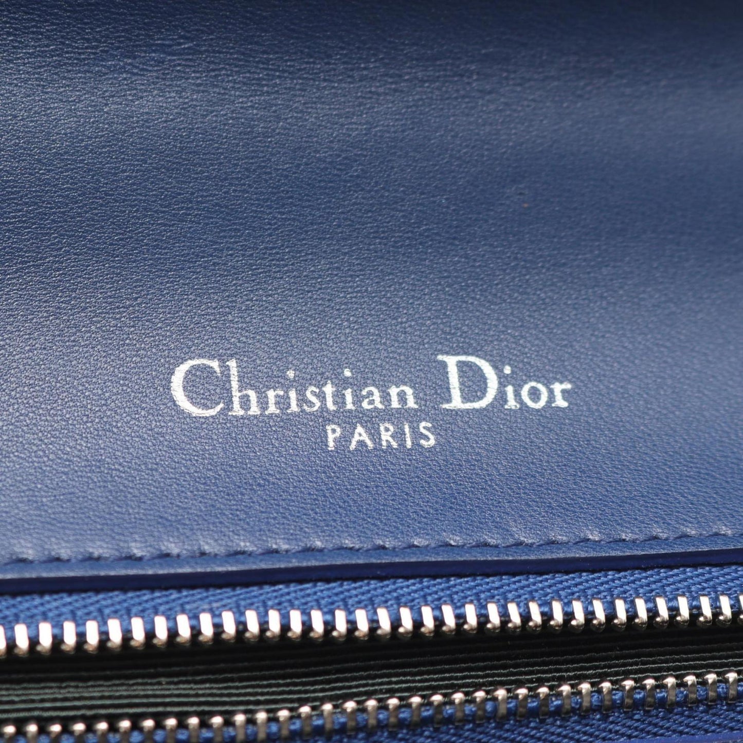Christian Dior Blue Leather Shoulder Bag