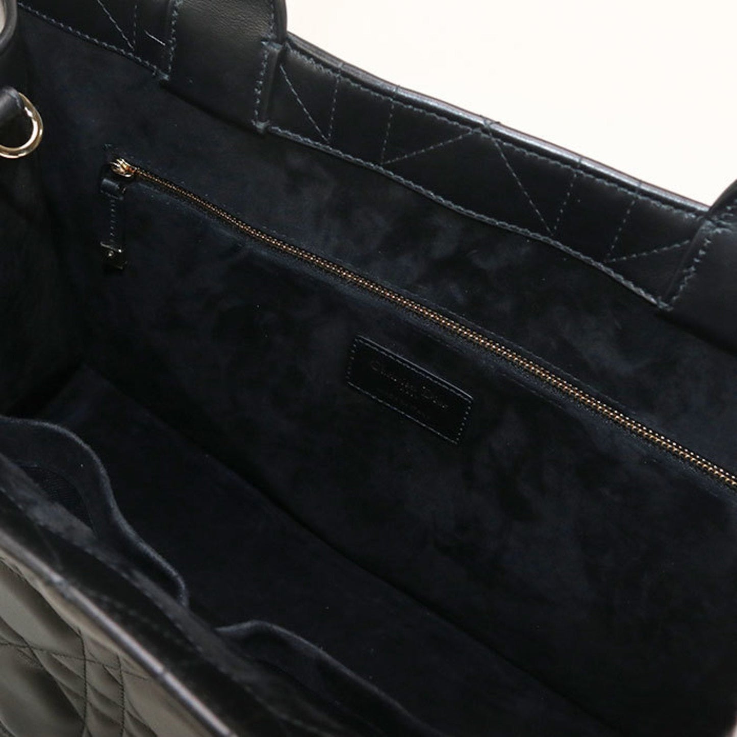 Christian Dior Black Leather Tote Bag