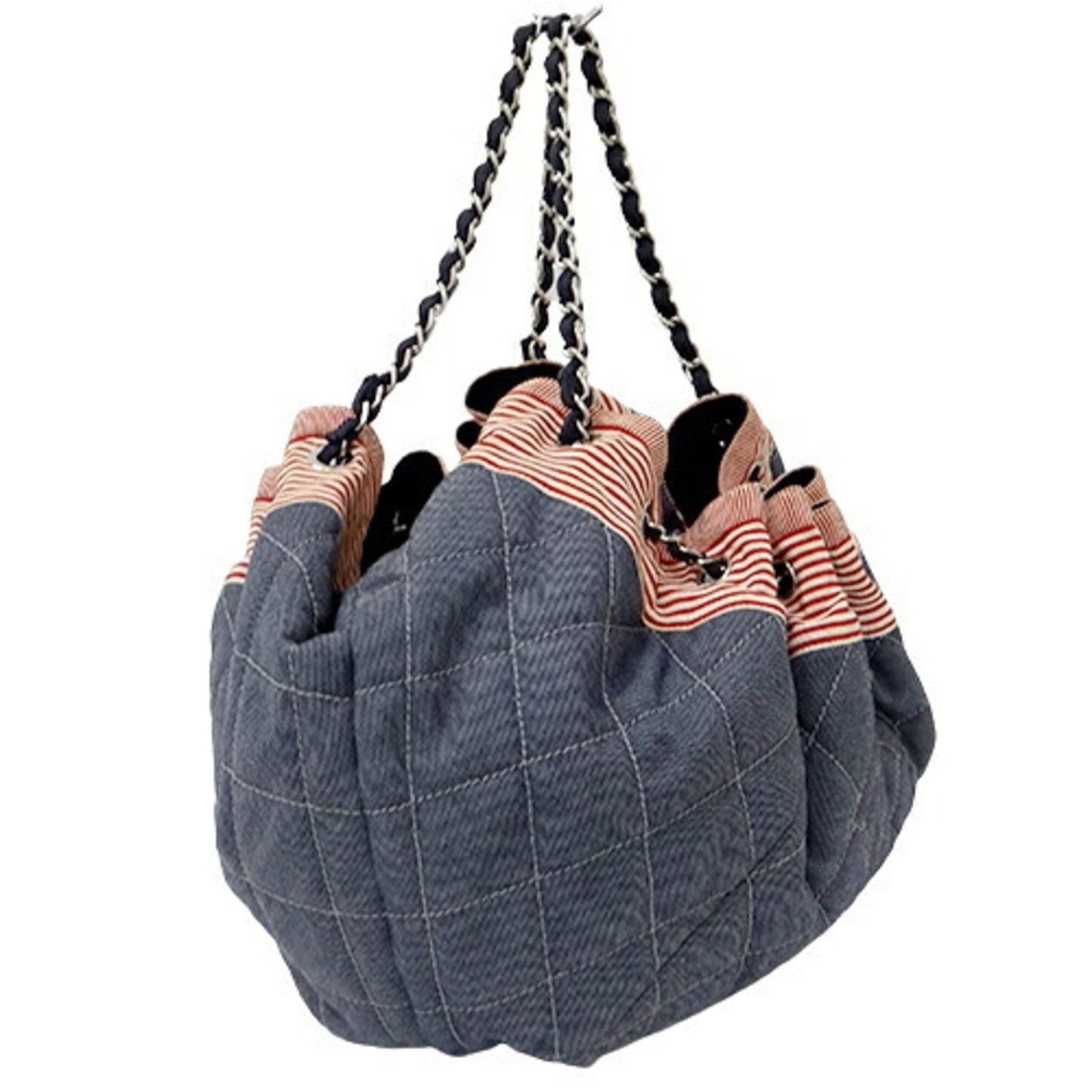 CHANEL Bag Women s Tote Shoulder Chain Cococabus GM Blue Red