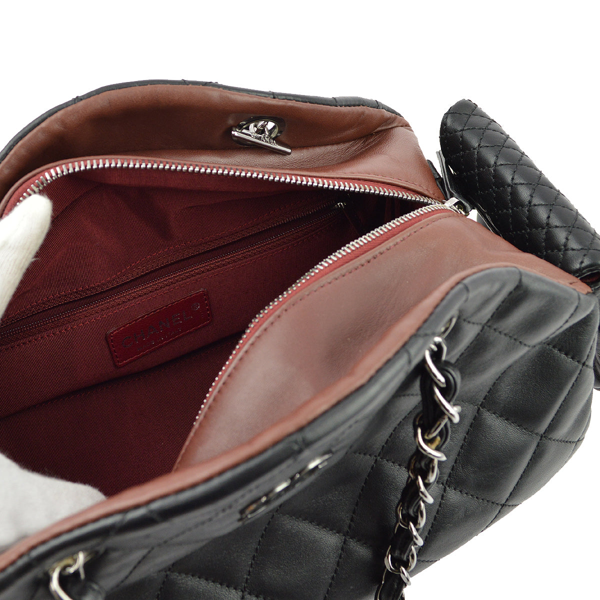Chanel Black Lambskin Shoulder Bag