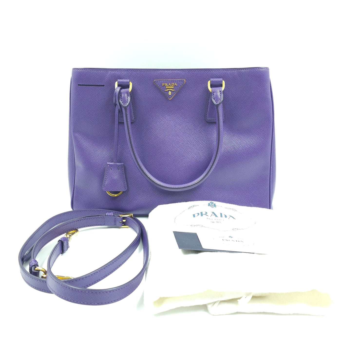 Prada Purple Saffiano Lux Leather Galleria tote TWS