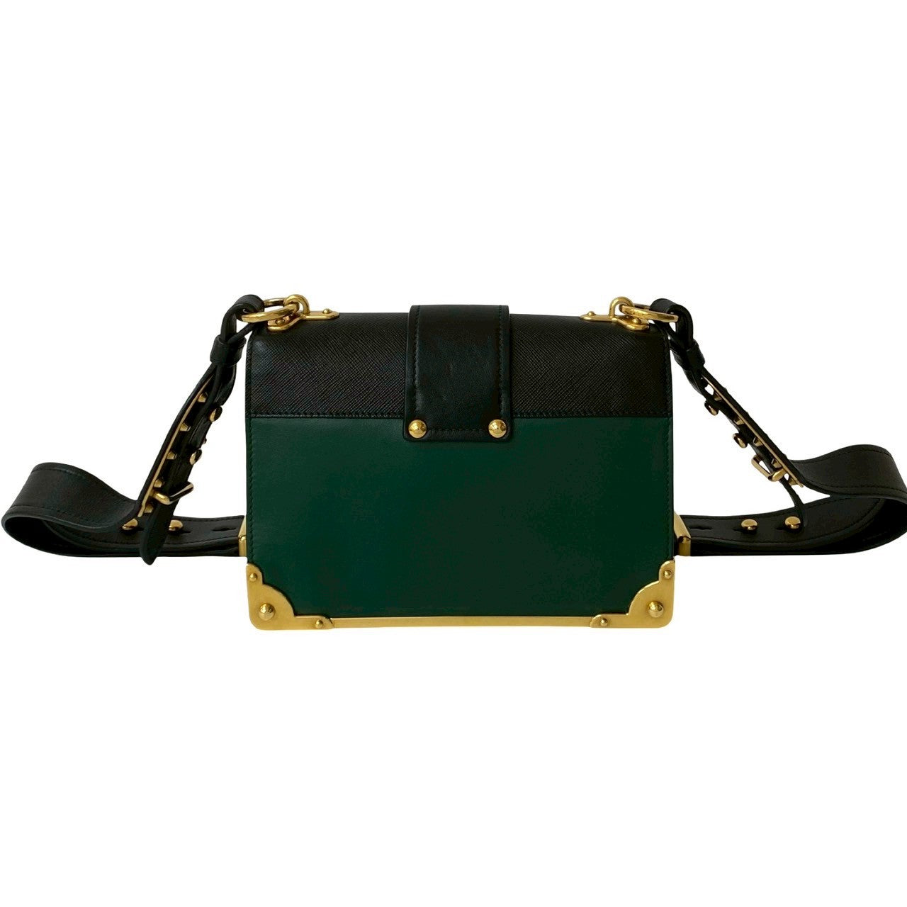 PRADA Shoulder Bag leather green Kaye