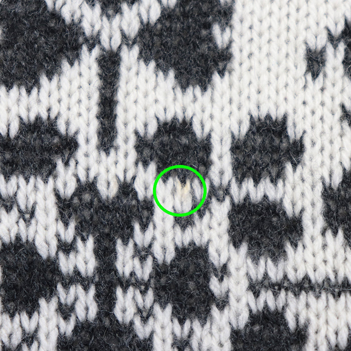 Chanel Cashmere Sweater, Heart Clover Pattern, Round Neck, Size 36 Classic Flap Tote
