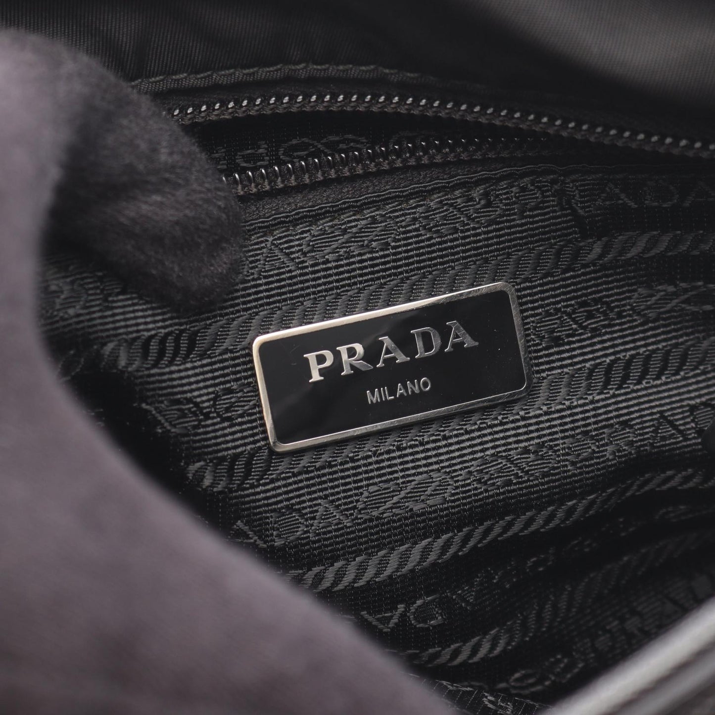 Prada Nylon Saffiano Leather Shoulder Bag