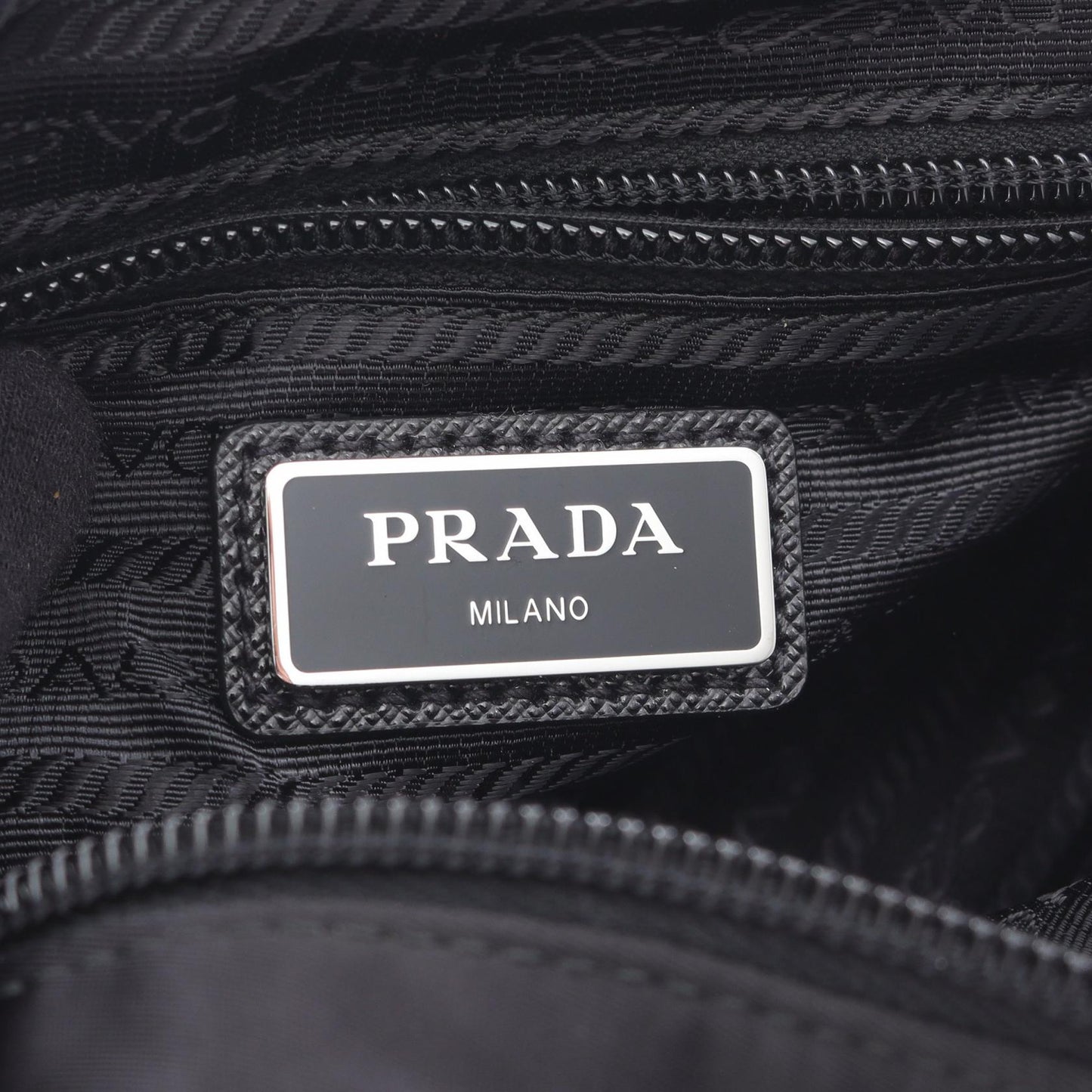 Prada TESSUTO+SAFFIANO Nylon Saffiano Leather Shoulder Bag