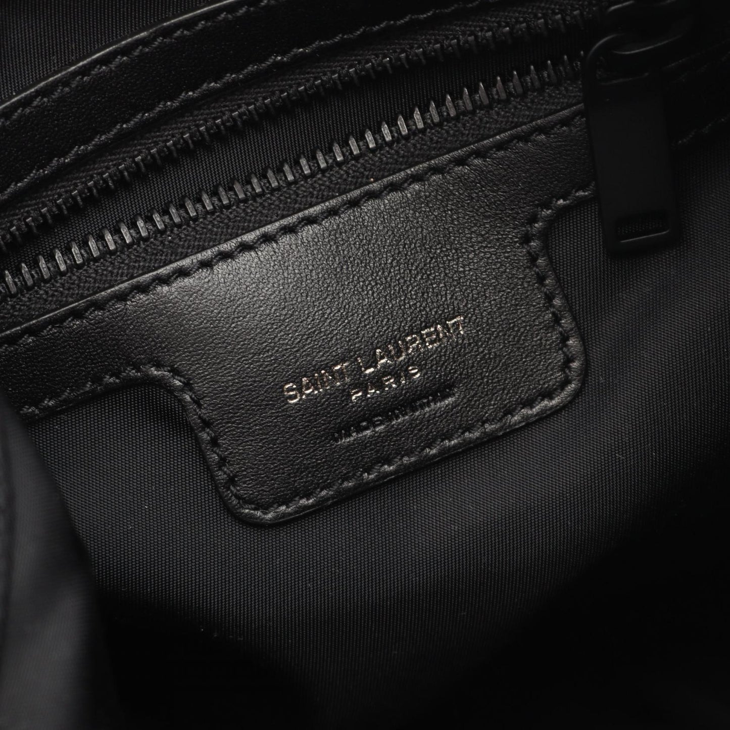 Saint Laurent Paris Niki Nylon Leather Bucket Bag
