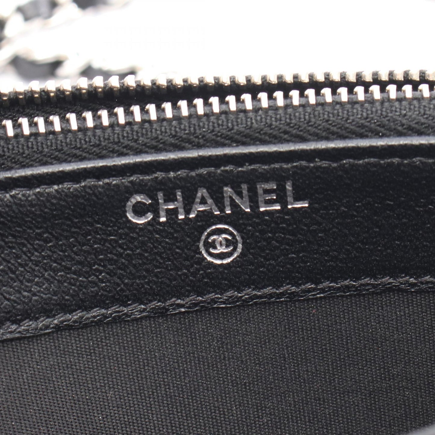 Chanel W Zip Grained Calfskin Shoulder Bag