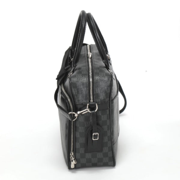 LOUIS VUITTON Shoulder Bag Damier Grafitto Canvas gray Business bag Damier Graphite Ikar mens