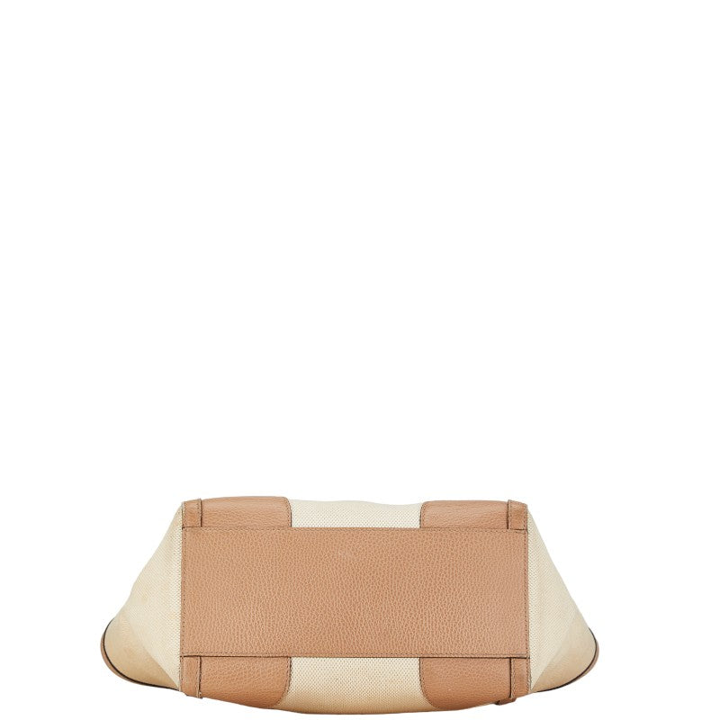 Gucci 354408 Canvas Leather Tote Bag