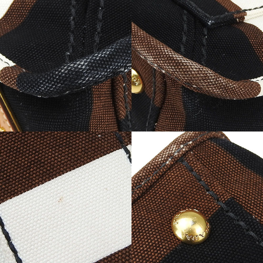 PRADA Handbag BN2119 canvas Brown