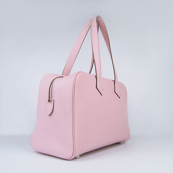 Luxury Hermes Togo leather handbag pink