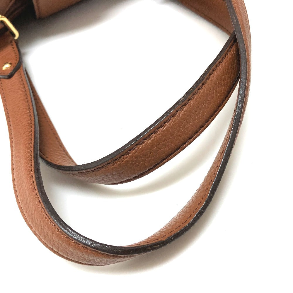 LOUIS VUITTON Shoulder Bag monogram mahina leather cognac Mahina Runner PM Women