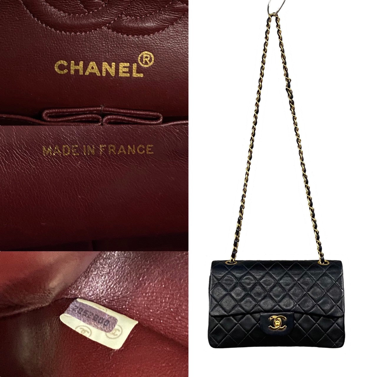 Chanel Lambskin Double Flap Shoulder Bag Classic Flap