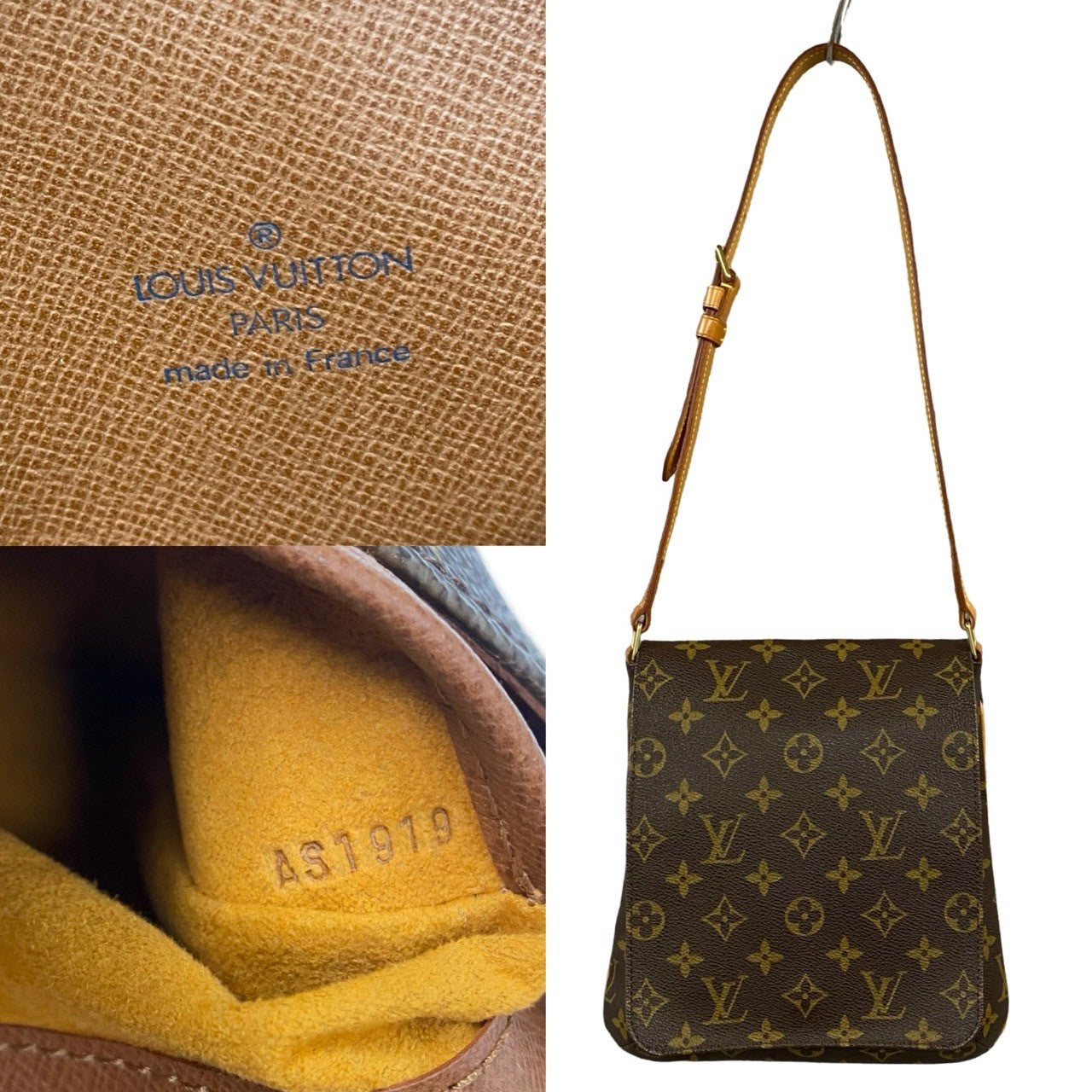 LOUIS VUITTON Shoulder Bag Leather, PVC Brown Monogram Musette Salsa Women(Unisex)