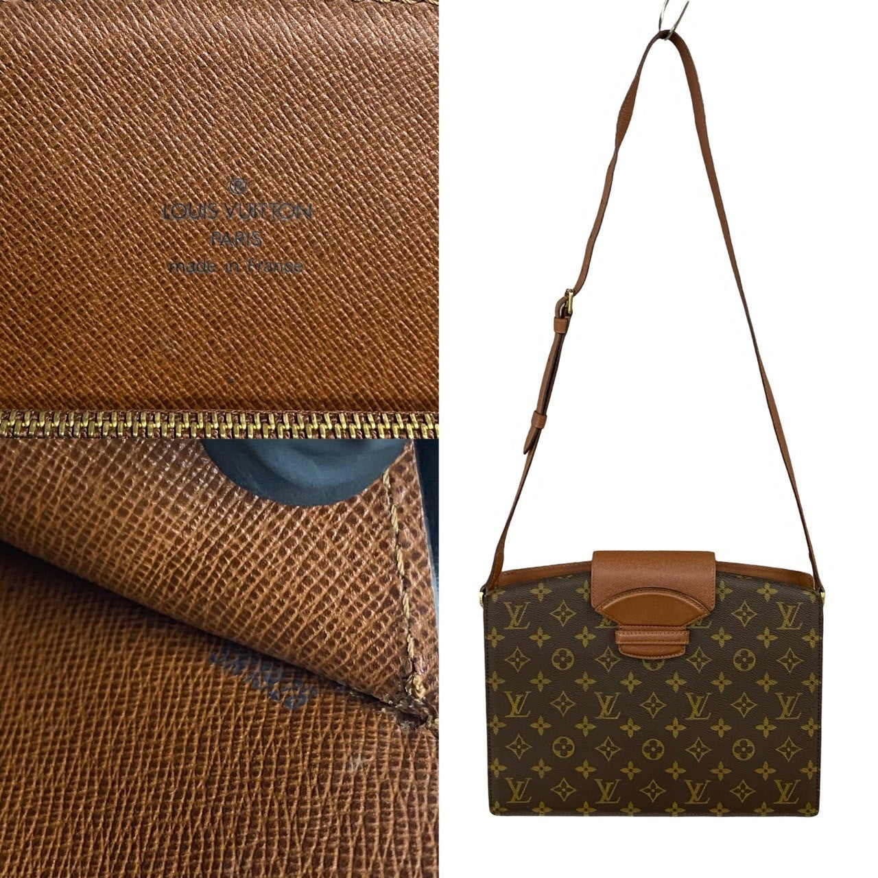 LOUIS VUITTON Shoulder Bag Leather, PVC Brown Monogram Kurcell mens(Unisex)