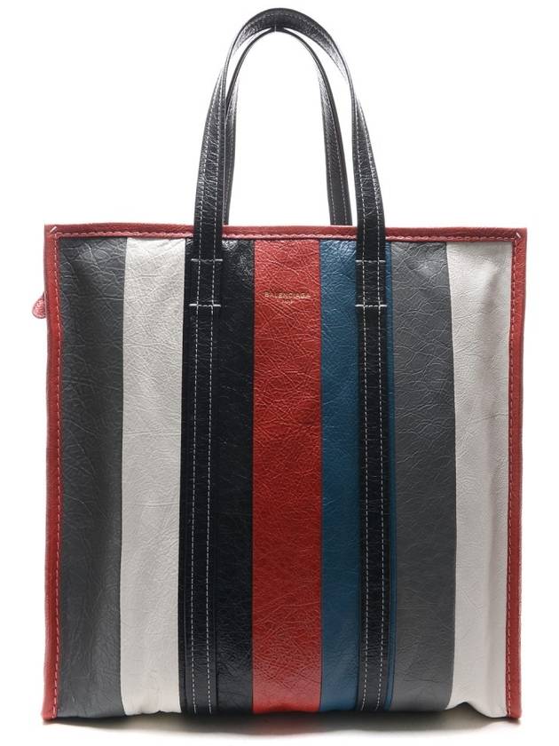 Luxury Balenciaga Trending 2026 Bazar Striped Medium Tote Bag