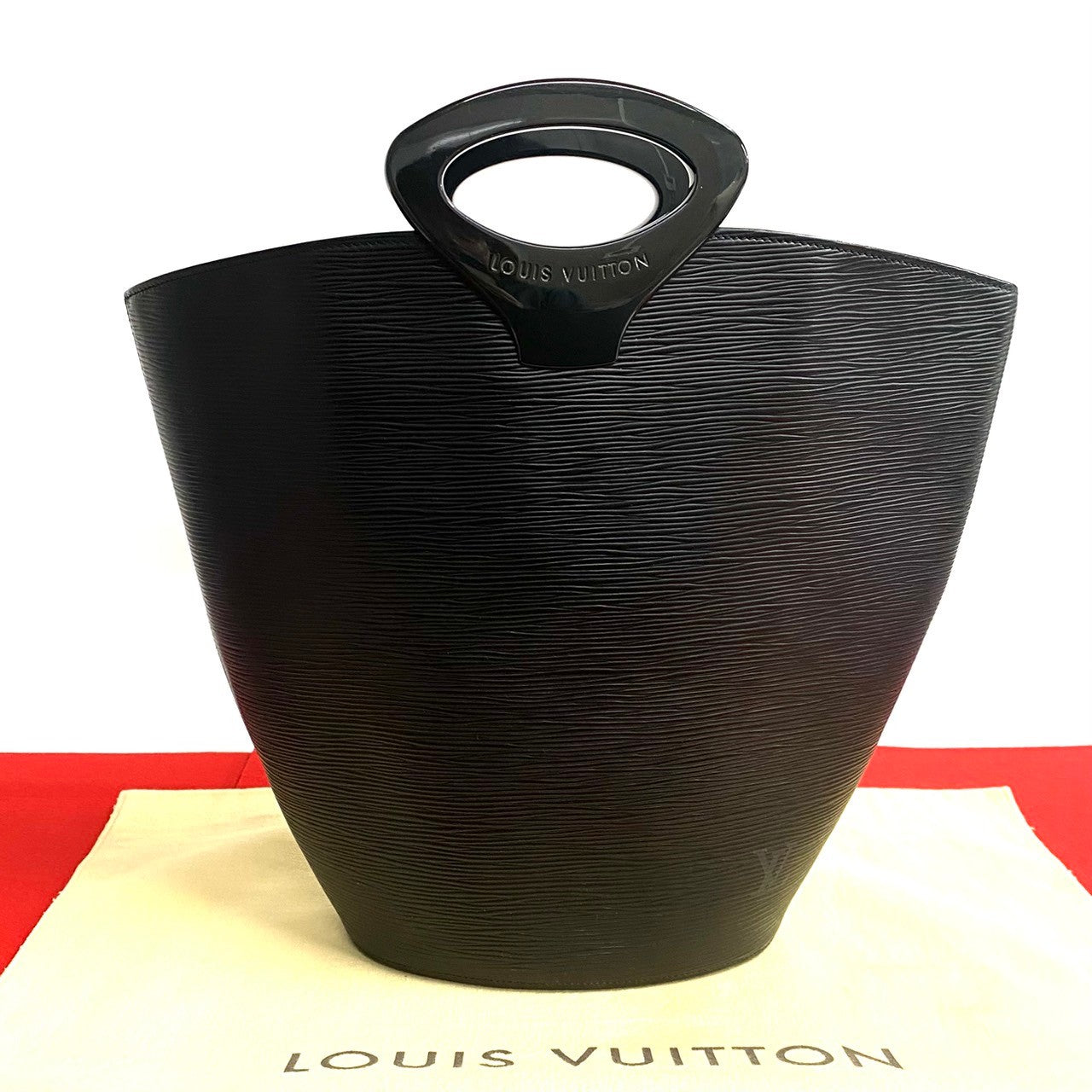 LOUIS VUITTON Handbag leather black Epi Noctumble Women
