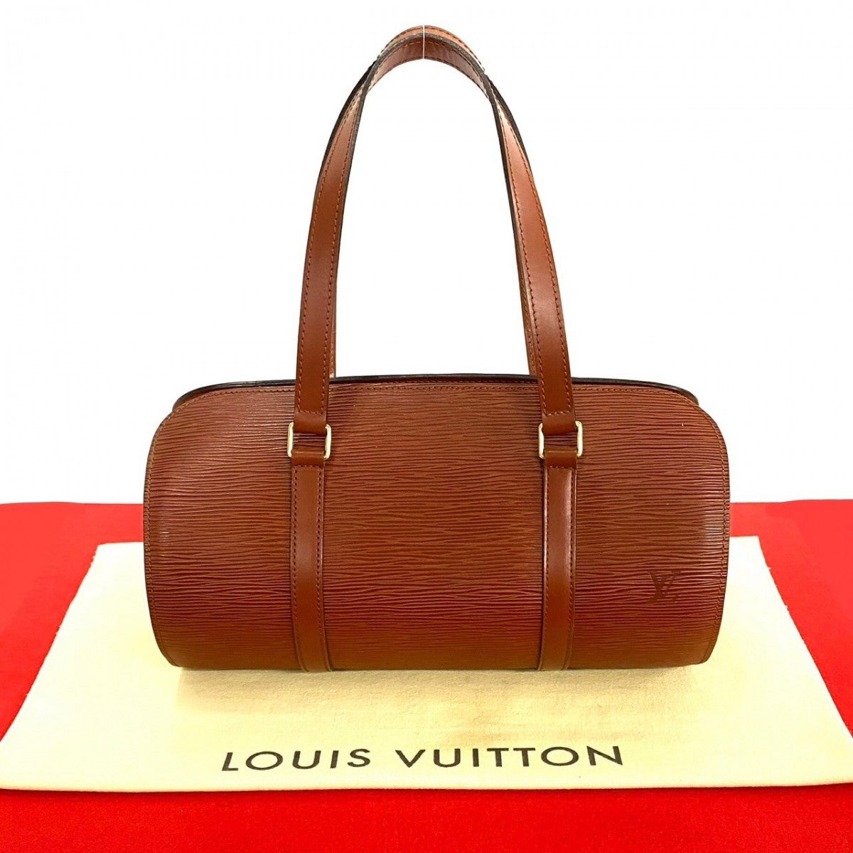 LOUIS VUITTON Handbag Epi Leather Brown Epi Suflo Women