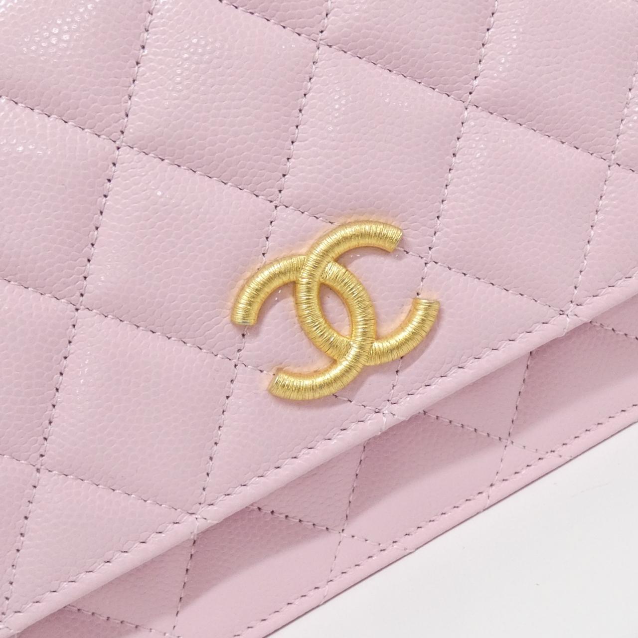Chanel Caviar Skin Wallet on Chain Crossbody