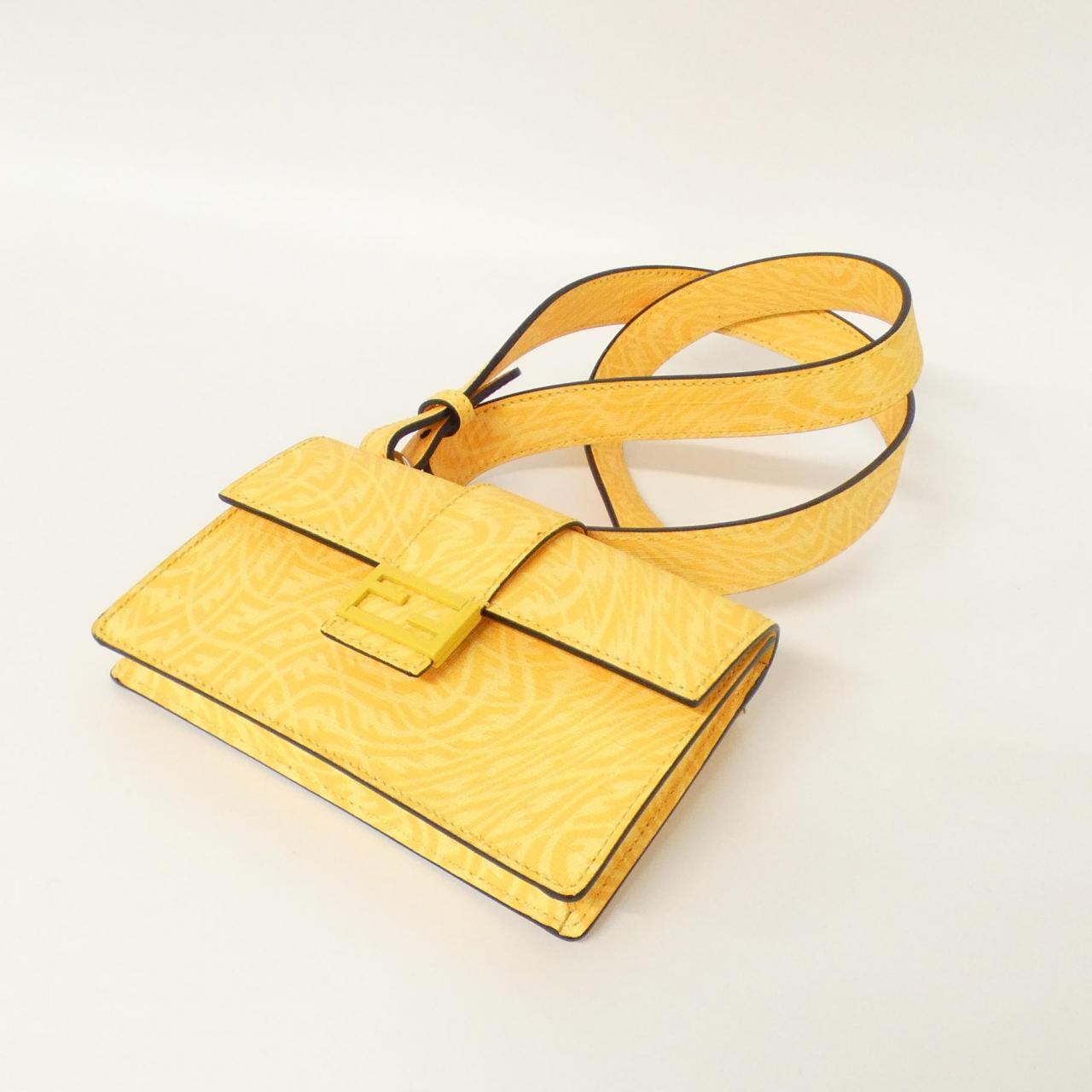 Fendi Logo Leather Enamel 2way Shoulder Bag