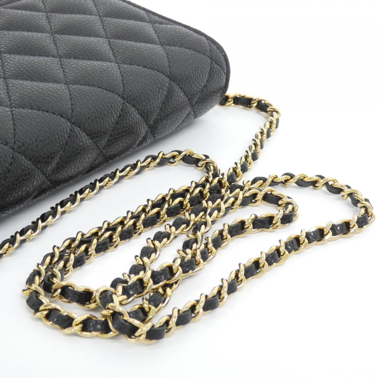 Chanel Caviar Skin Wallet on Chain Crossbody