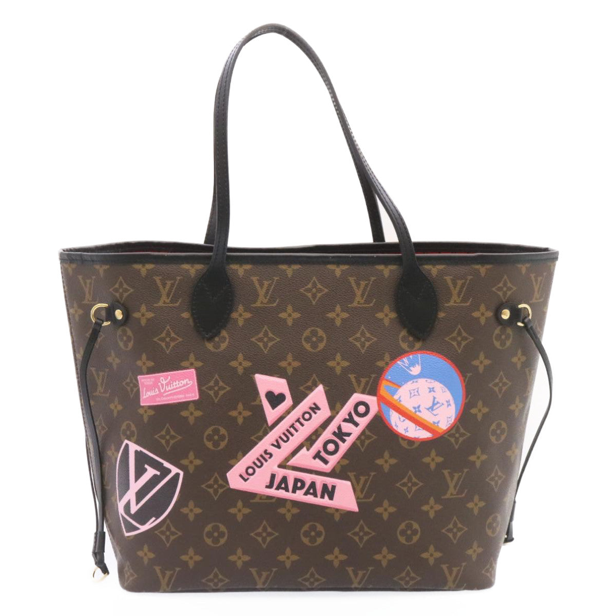 LOUIS VUITTON Monogram World Tour Neverfull MM Tote Bag M42844 LV 26563A