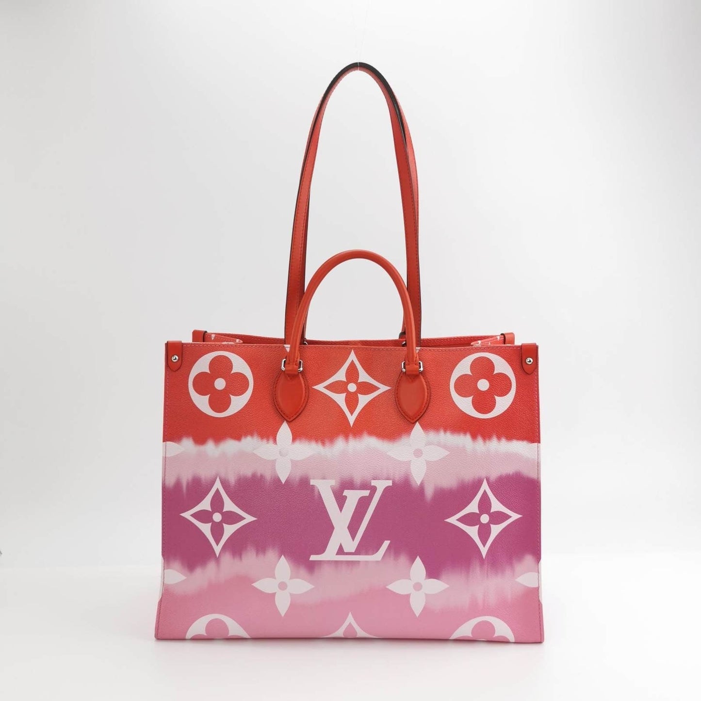 Louis Vuitton OnTheGo Monogram Escale Rouge Leather GM Tote Bag