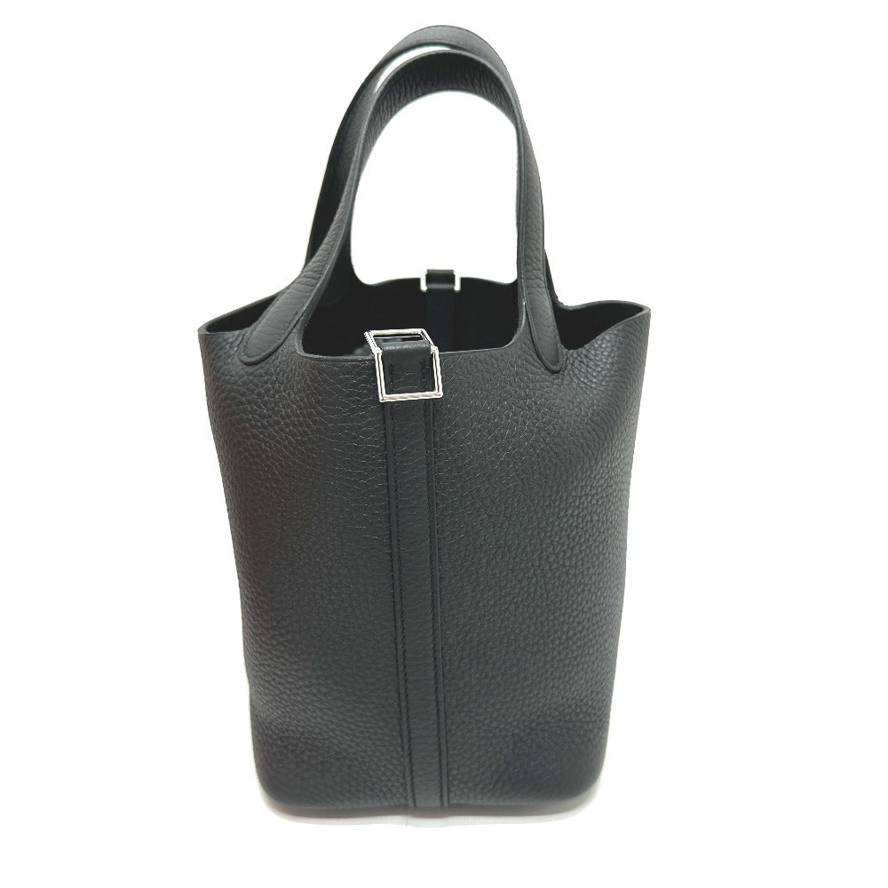 HERMES Handbag Taurillon Clemence black Picotan Lock PM Women