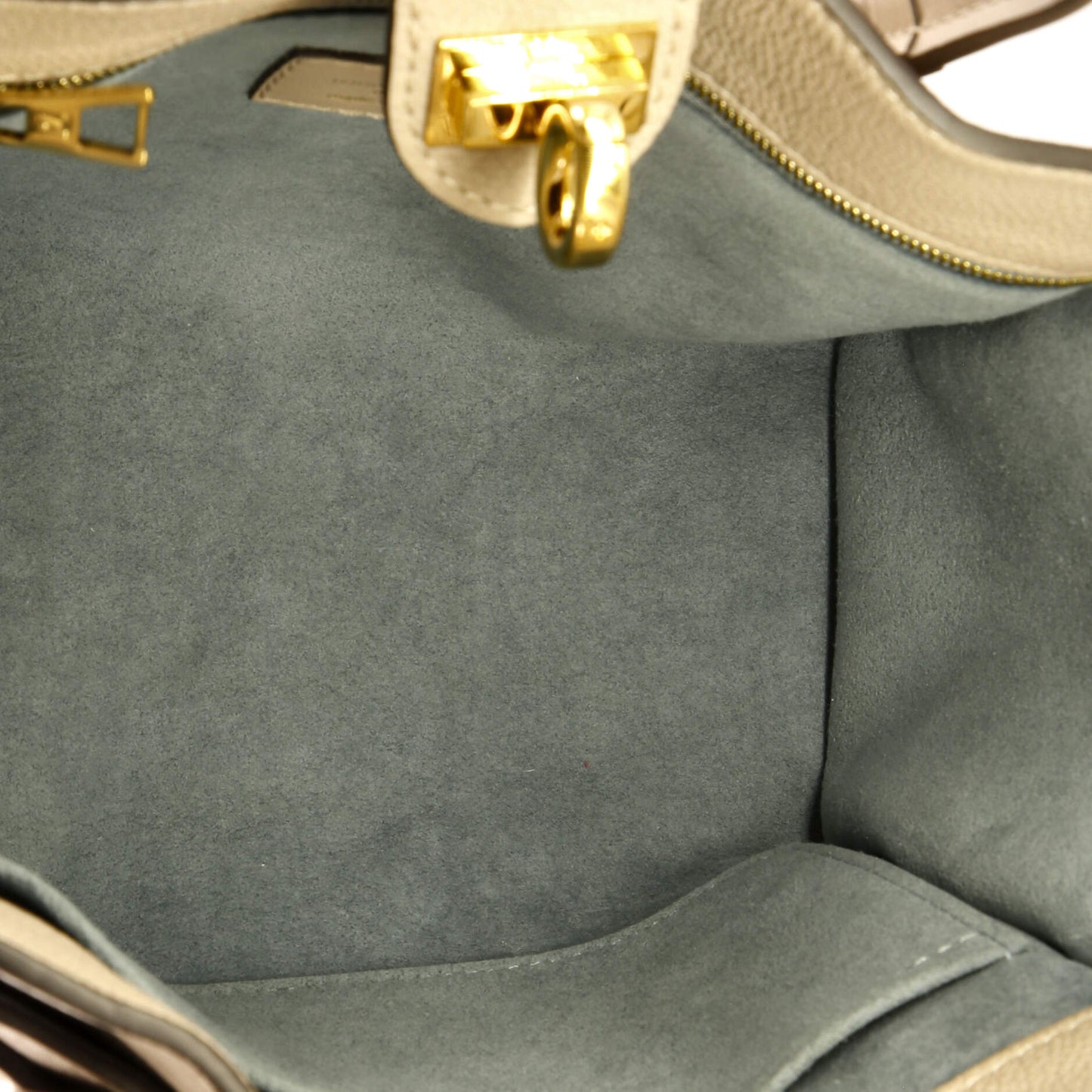 Louis Vuitton On My Side Tote Leather with Monogram Canvas PM