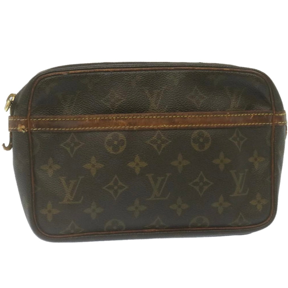 LOUIS VUITTON Monogram Compiegne 23 Clutch Bag LV Auth