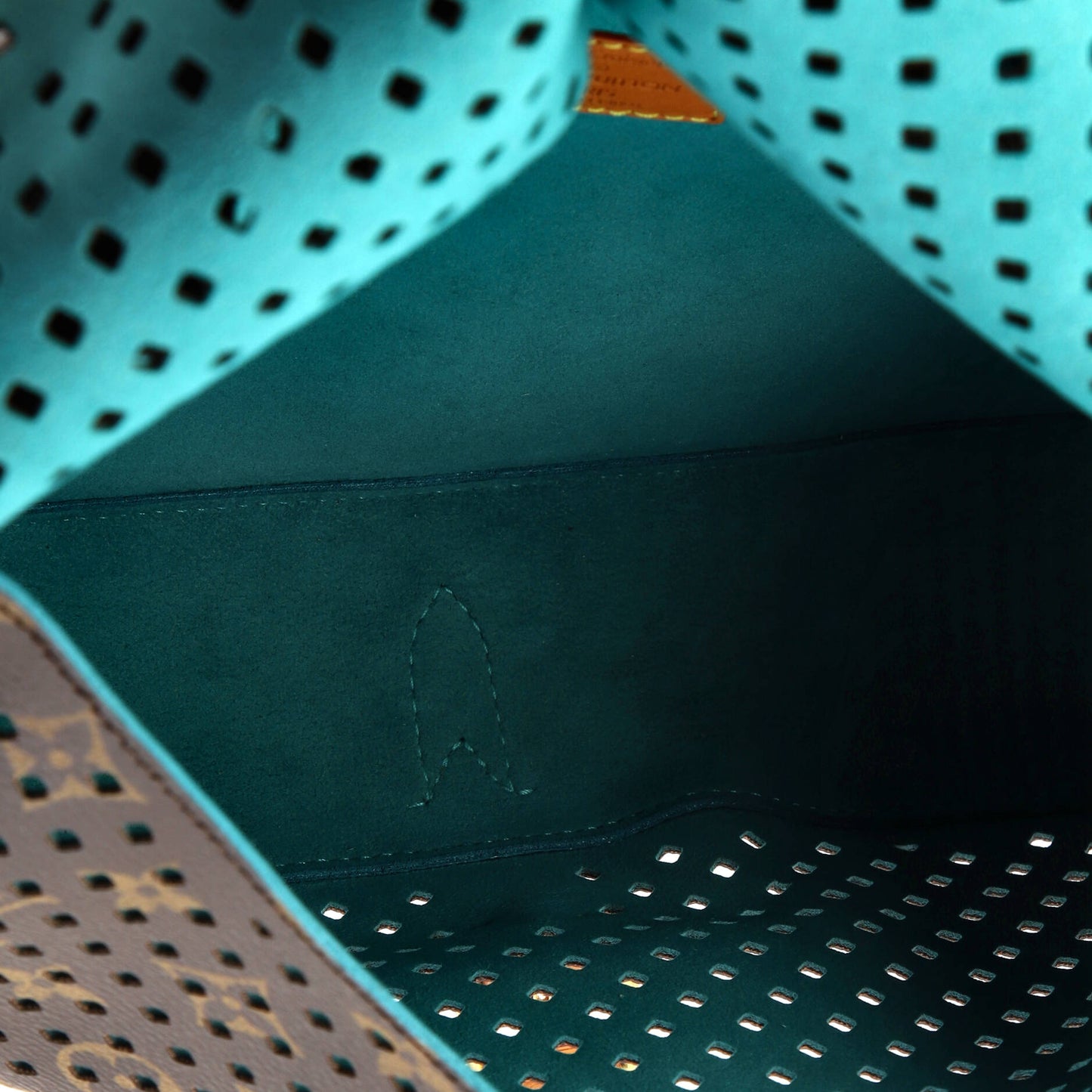 Louis Vuitton Flore Saumur Handbag Perforated Monogram Canvas