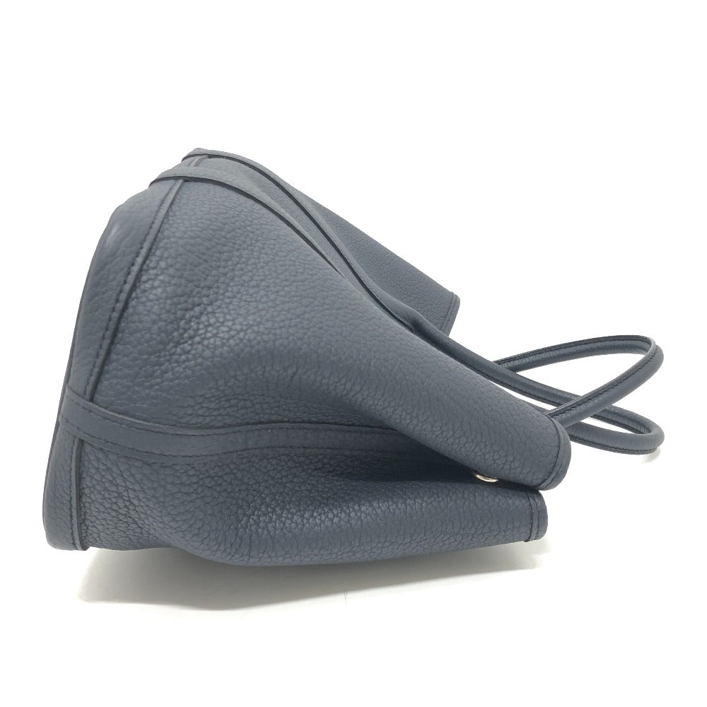 HERMES Handbag leather black Garden Party TPM Negonda