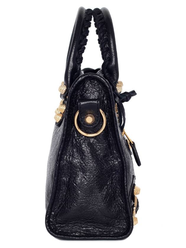 Luxury Balenciaga Trending 2026 Giant Motor City Small Shoulder Bag Black Gold