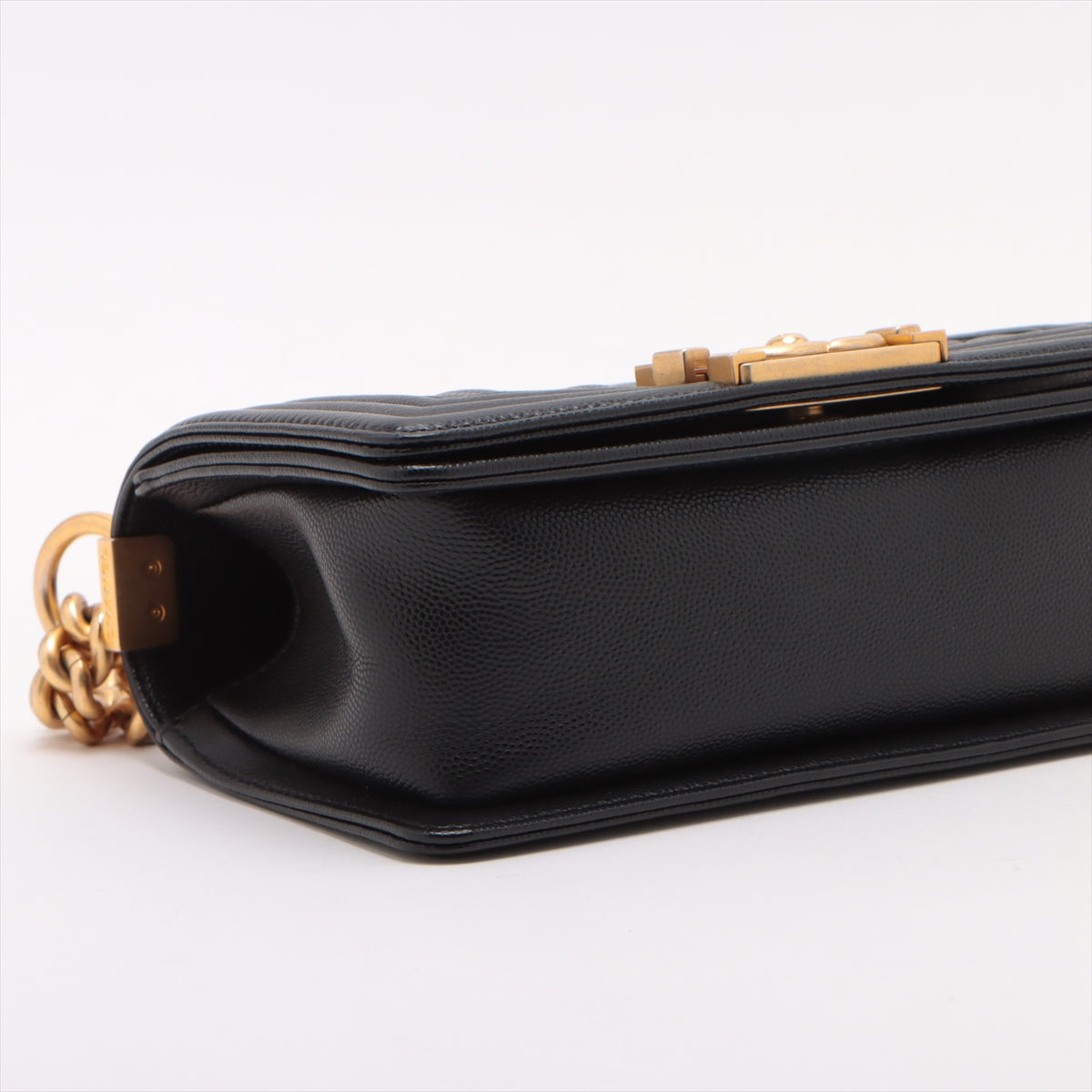 Chanel Boy Chanel 20 Small Caviar S Chain Shoulder Bag Black G A67085