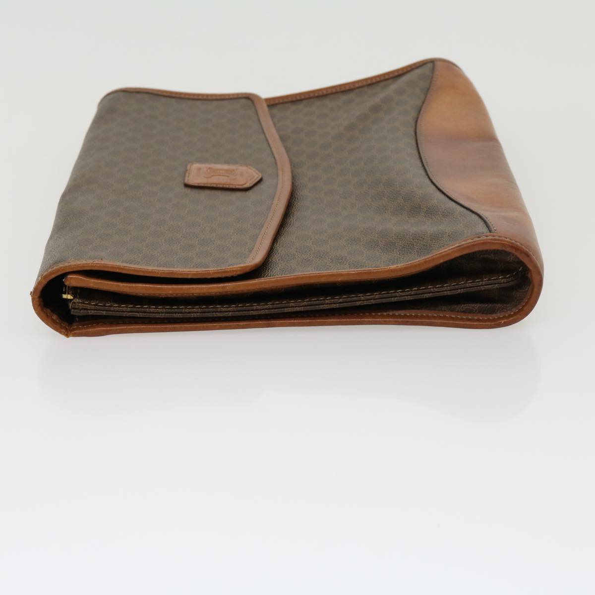 Luxury CELINE Macadam Canvas Clutch Bag Brown 30906