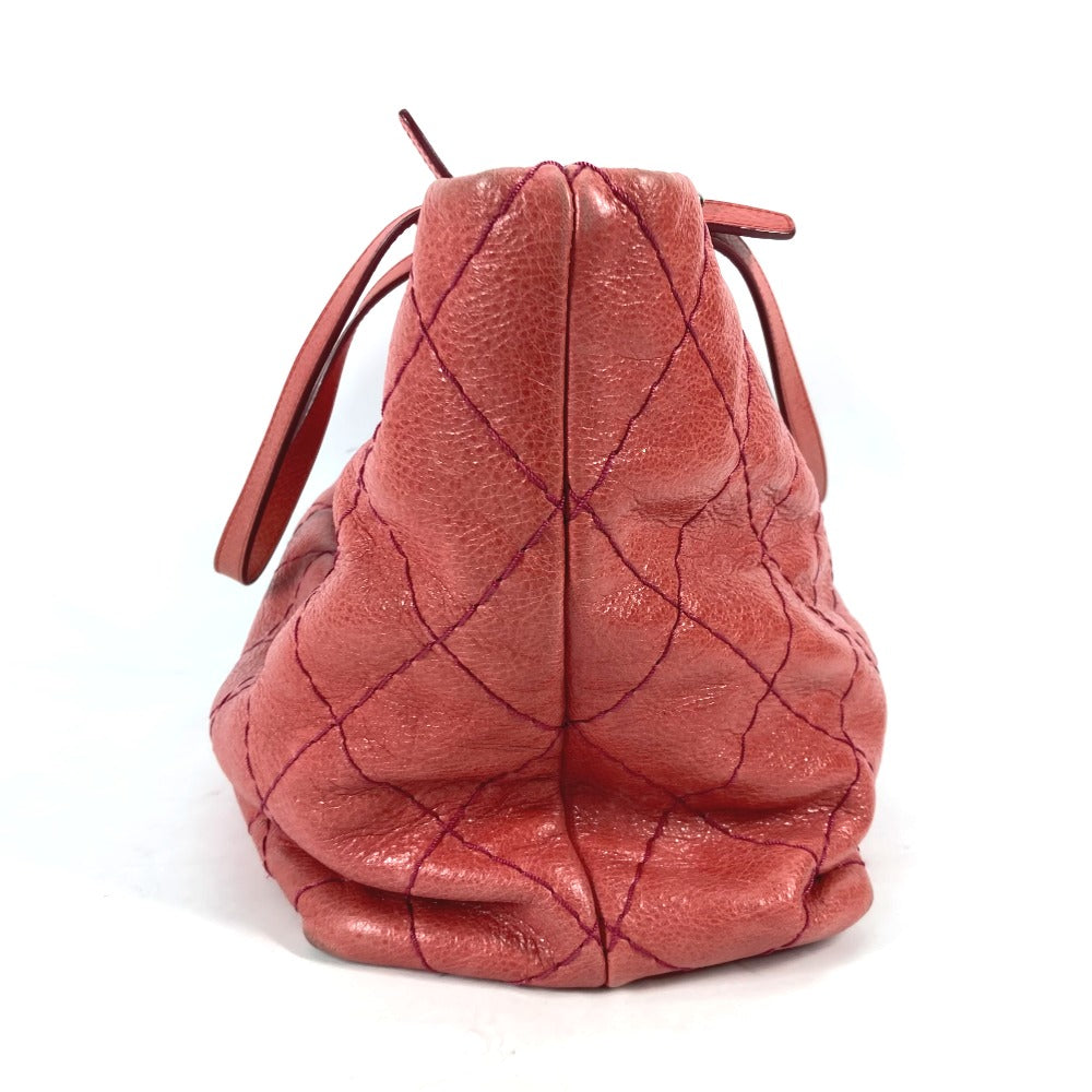 CHANEL Shoulder Bag Caviar skin Pink type Quilting CC COCO Mark On the load