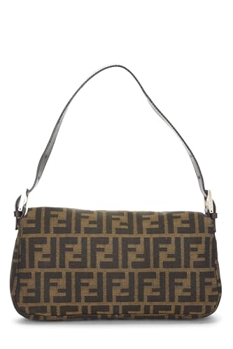 Fendi, Brown Zucca Canvas Baguette, Brown