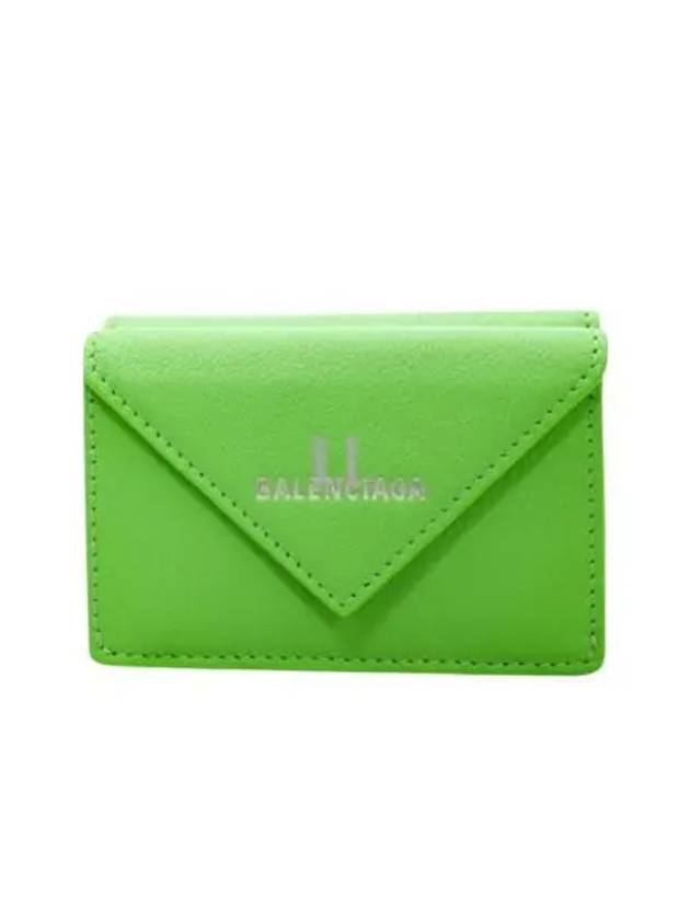 Luxury Balenciaga Trending 2026 Papier Mini Half Wallet Green