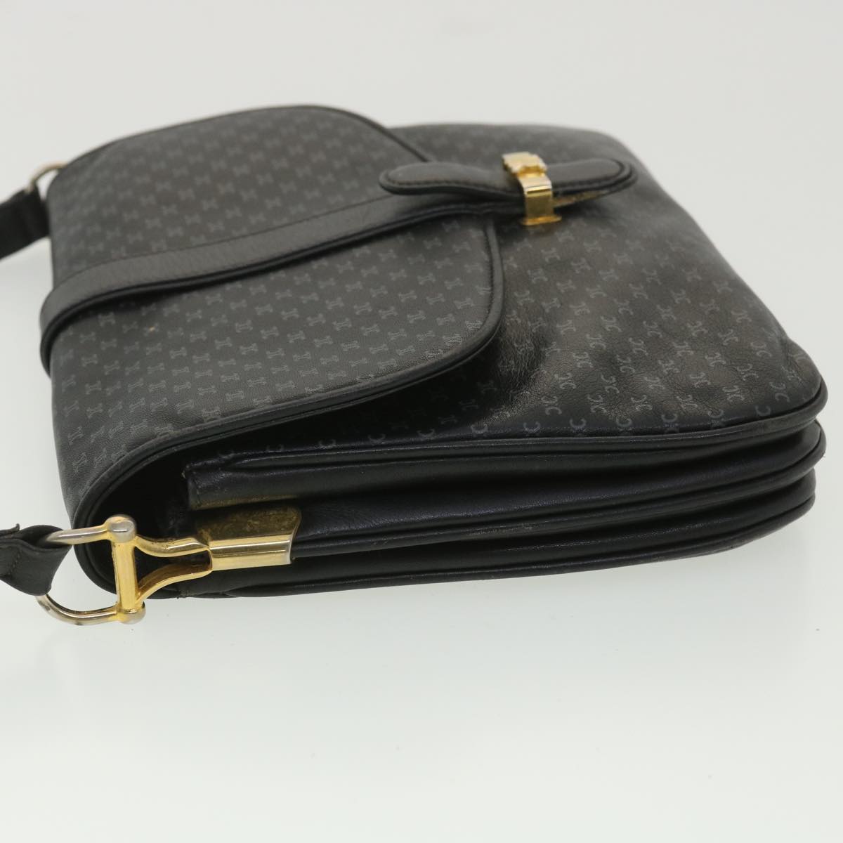 Luxury CELINE Shoulder Bag Leather Black 34008