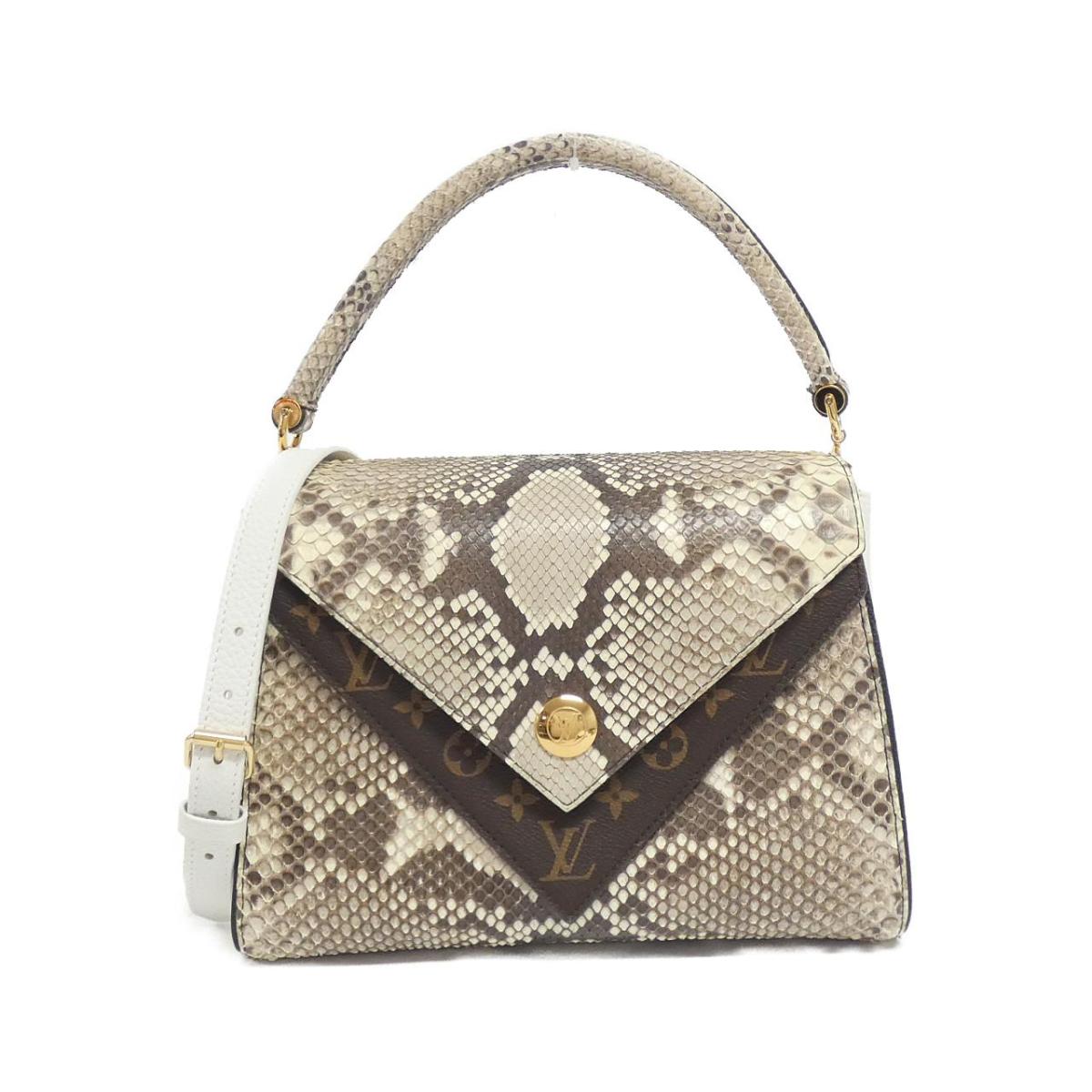 Louis Vuitton Monogram + Exotic Leather Double V Bag