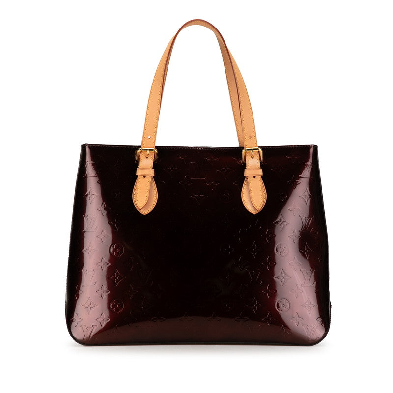 Louis Vuitton Monogram Vernis Blendwood Tote Bag M91994 Amarant Pearl Patent Leather Louis Vuitton