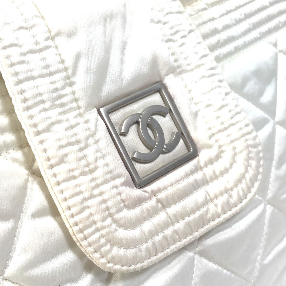CHANEL Boston Duffel bag A29853 Nylon white Sports CC COCO Mark Quilting