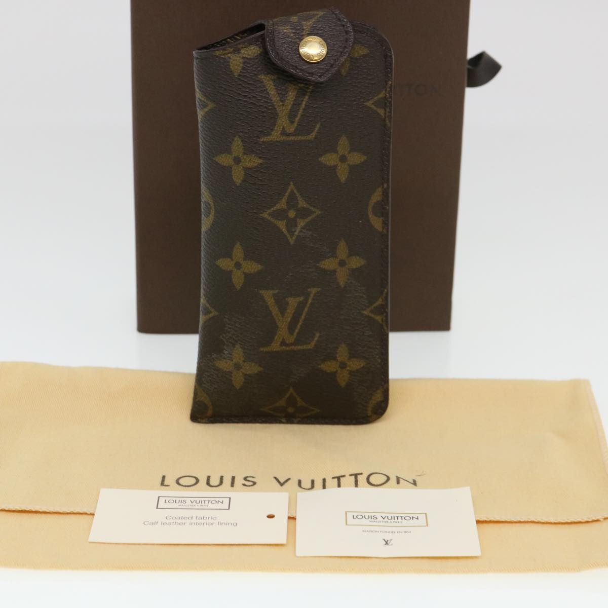 LOUIS VUITTON Monogram Etui Lunette PM Glasses Case M66545 LV 39002