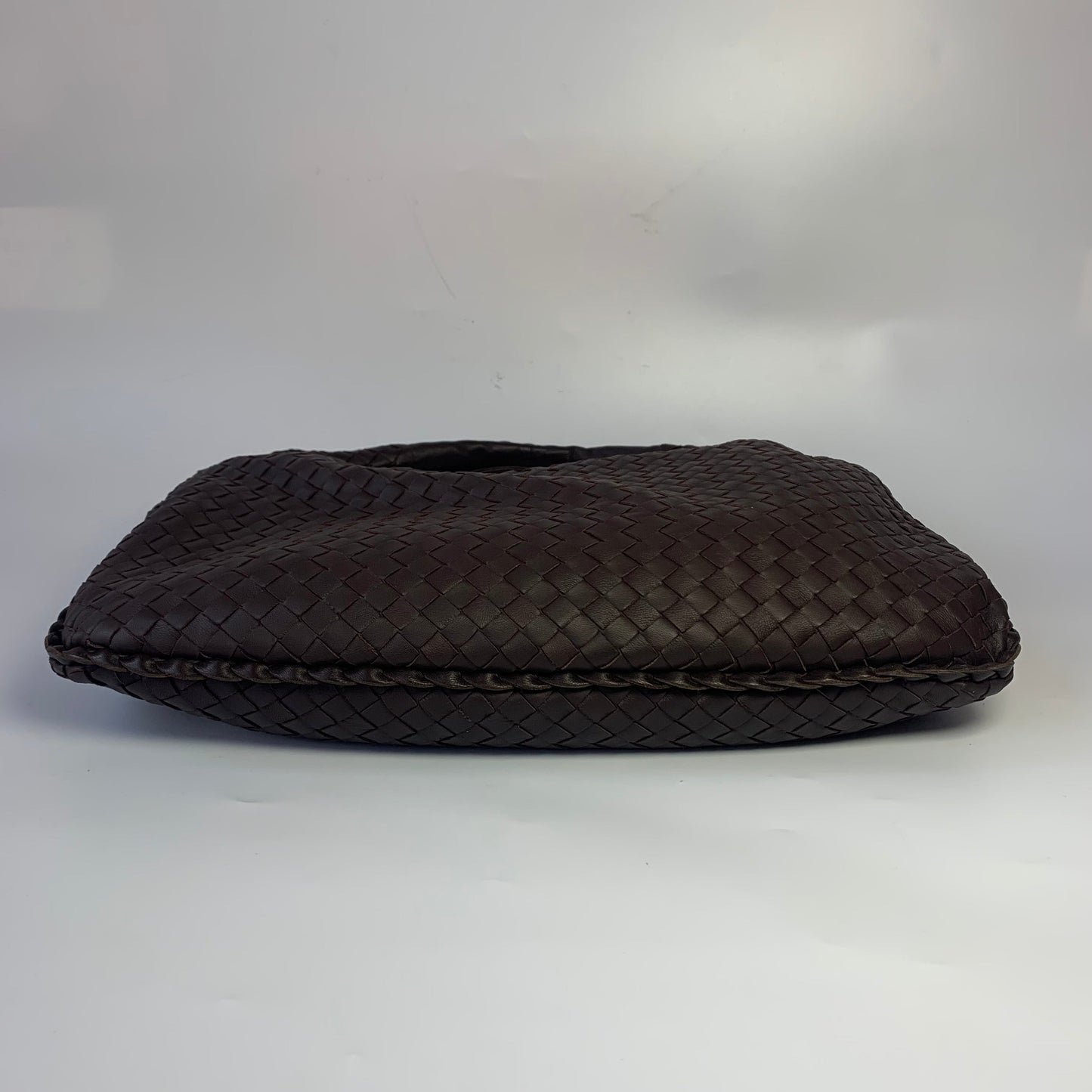 Bottega Veneta Intrecciato Hobo Bag Medium Chocolate Brown Lambskin leather