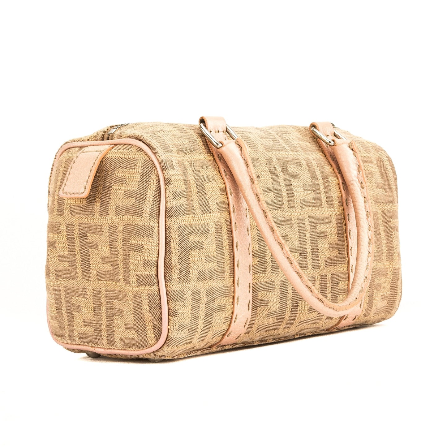 Fendi Pink Selleria Zucca Mini Boston ( )